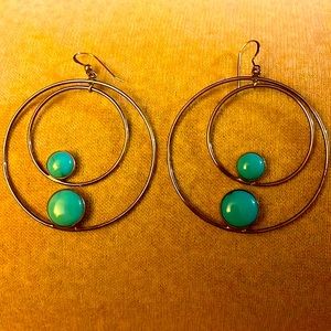Sterling Silver Turquoise round earrings